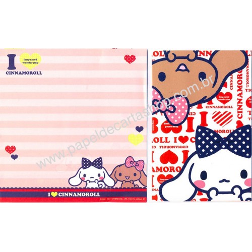 Ano 2011. Kit 4 Conjuntos de Papel de Carta Cinnamoroll RED Sanrio