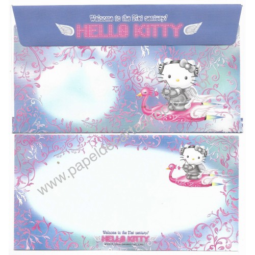 Ano 2000. Conjunto de Papel de Carta Hello Kitty 21st Century B Sanrio