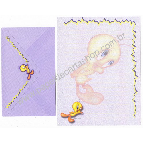 Conjunto de Papel de Carta Antigo Looney Tunes Piu-Piu CLL