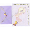 Conjunto de Papel de Carta Antigo Looney Tunes Piu-Piu CLL