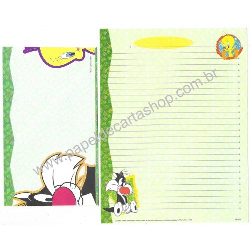 Conjunto de Papel de Carta Looney Tunes Personagens 10 - Warner