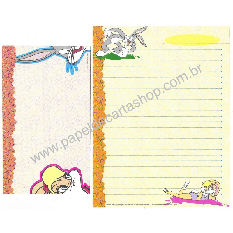 Conjunto de Papel de Carta Looney Tunes Personagens 11 - Warner