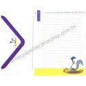 Conjunto de Papel de Carta Looney Tunes Personagens 12 - Warner