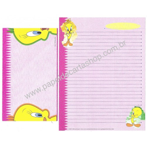 Conjunto de Papel de Carta Looney Tunes Personagens 2 - Warner