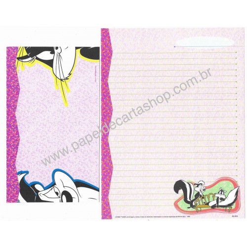 Conjunto de Papel de Carta Looney Tunes Personagens 3 - Warner