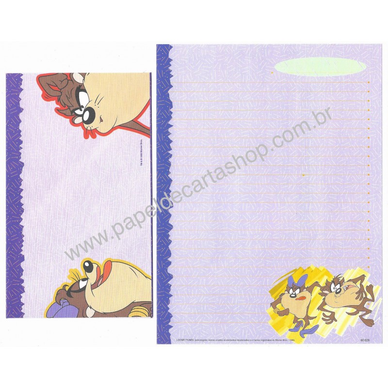 Conjunto de Papel de Carta Looney Tunes Personagens 4 - Warner