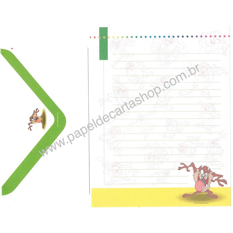 Conjunto de Papel de Carta Looney Tunes Personagens 9 - Warner