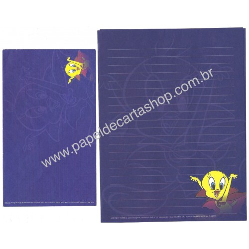 Conjunto de Papel de Carta Looney Tunes Piu-Piu - Warner