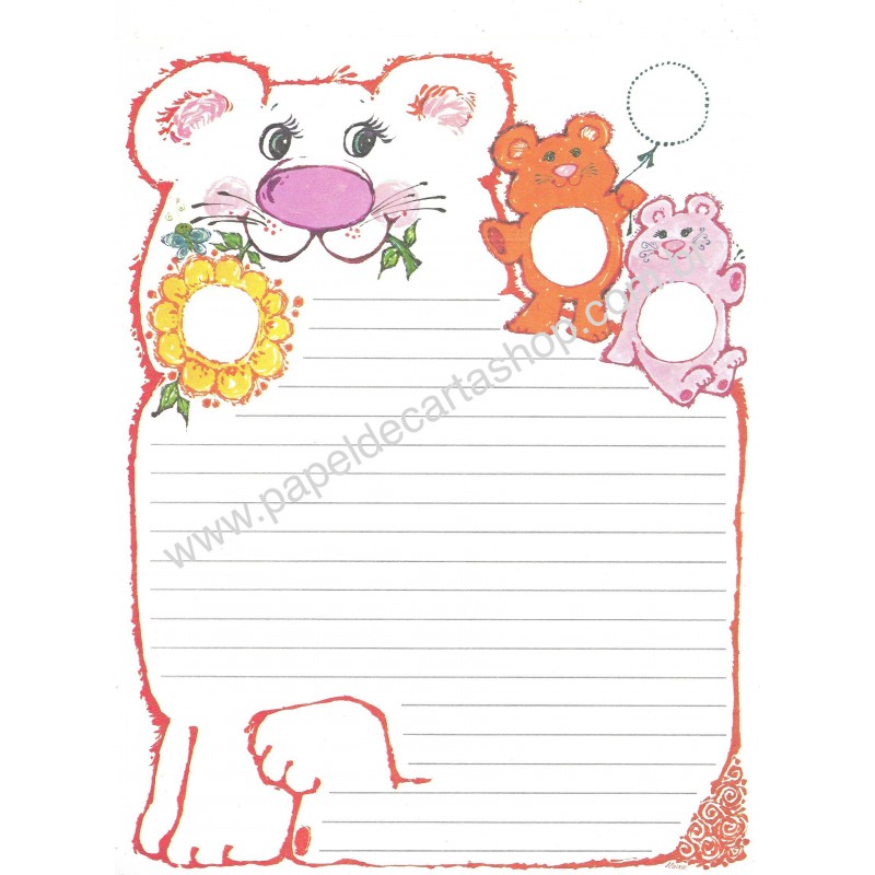 Postalette Gigante A4 Antigo Importado Bear CRS