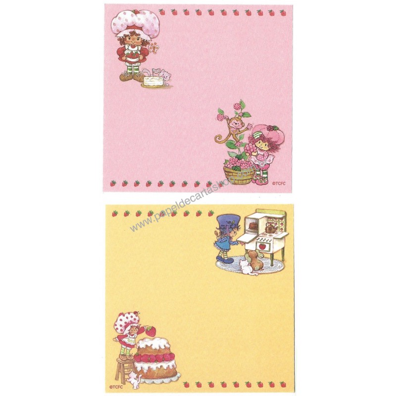 Ano 2003. Kit 2 NOTAS Importadas Moranguinho Strawberry Shortcake L2