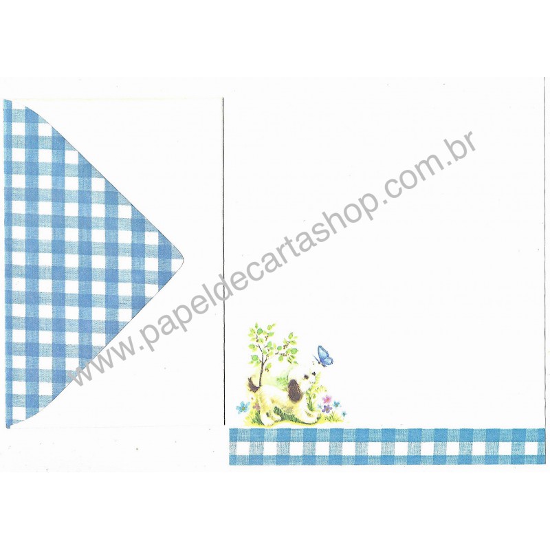 Conjunto de Papel de Carta Antigo Importado Pet CAZ