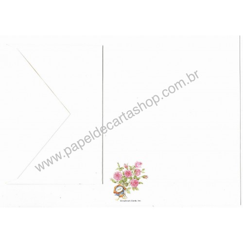 Conjunto de Papel de Carta Antigo Importado Blue Bird 5 Hmk