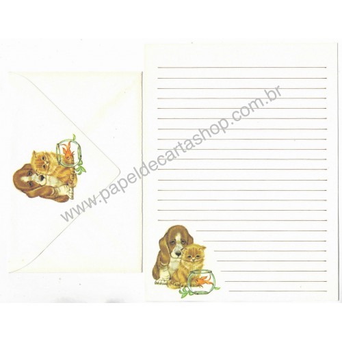 Conjunto de Papel de Carta Antigo Importado Critters Sangamon