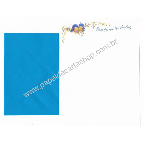 Conjunto de Papel de Carta Antigo Importado Friends - American Greetings