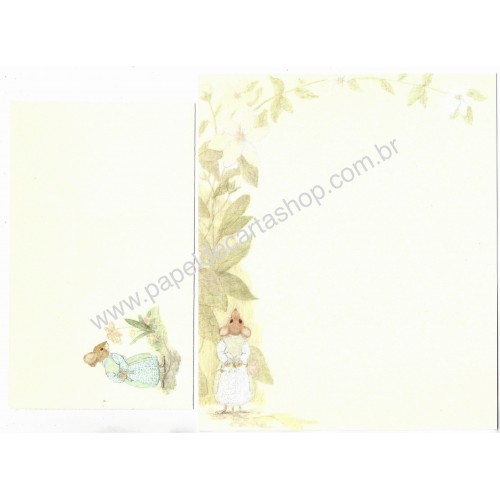 Conjunto de Papel de Carta Antigo Importado Mouse Hallmark