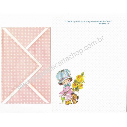 Conjunto de Papel de Carta Antigo Importado Rose Dots CRS