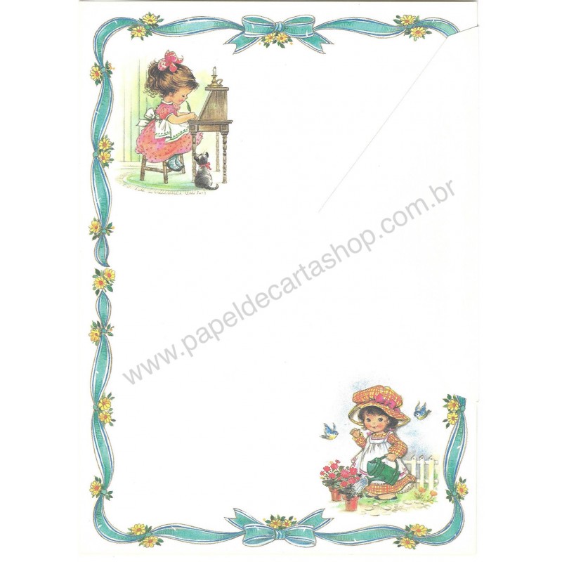 Conjunto de Papel de Carta Antigo Importado Sweet 'n' Lovely