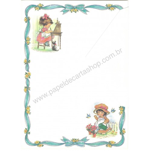 Conjunto de Papel de Carta Antigo Importado Sweet 'n' Lovely