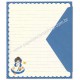Conjunto de Papel de Carta ANTIGO Lady in Blue