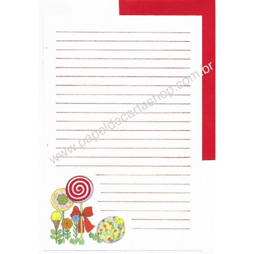 Conjunto de Papel de Carta Antigo Lollipop Hallmark