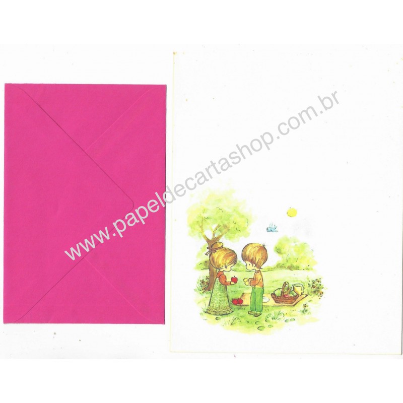 Conjunto de Papel de Carta Antigo Valentines CRS