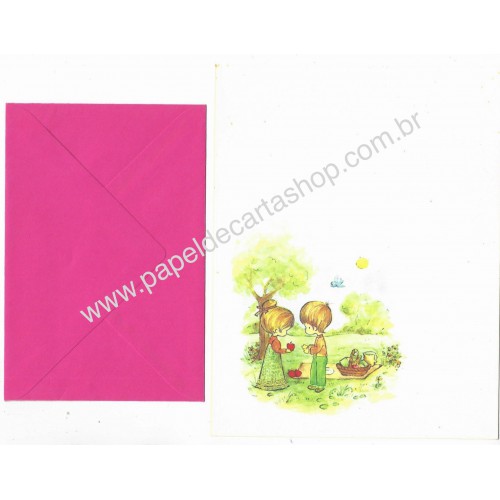 Conjunto de Papel de Carta Antigo Valentines CRS