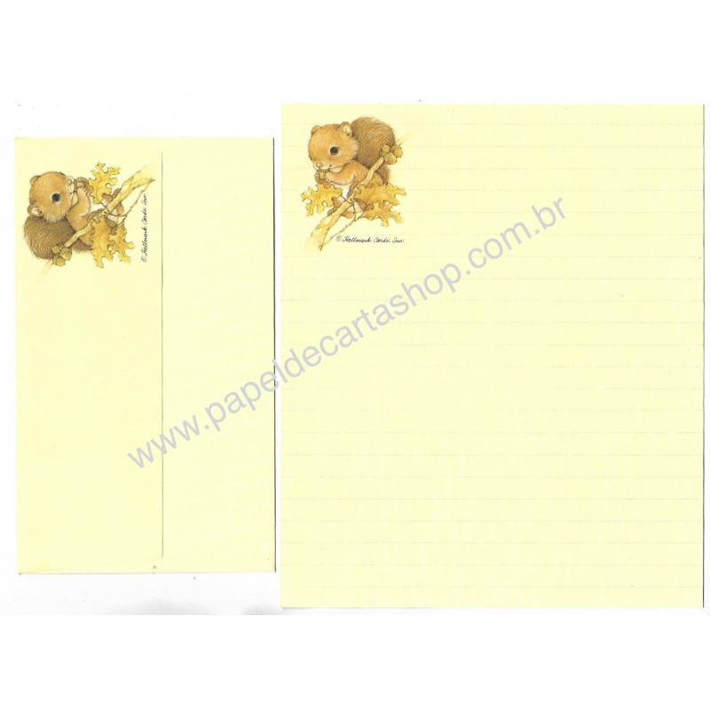 Conjunto de Papel de Carta Importado Castor CAM Hallmark