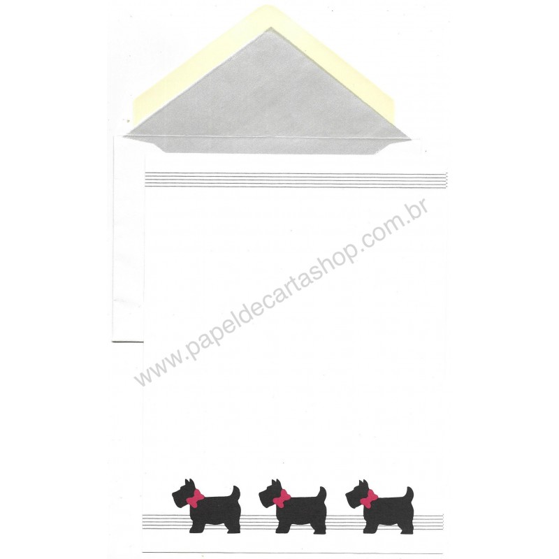 Conjunto de Papel de Carta Importado DOG CIN