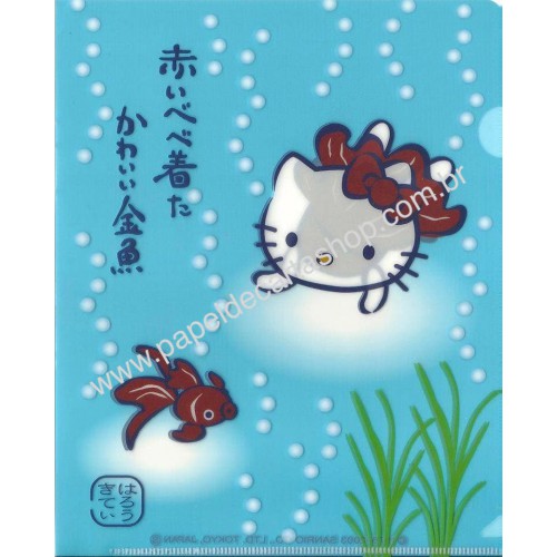 Ano 2003. Pasta L Colecionável Hello Kitty Regional Gotochi Kitty 10