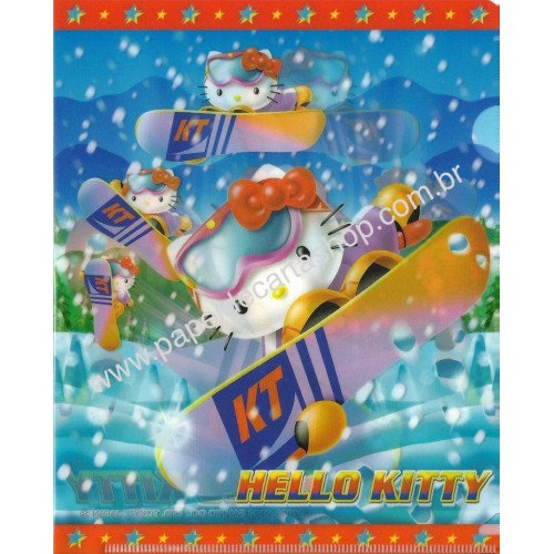 Ano 2003. Pasta L Colecionável Hello Kitty Regional Gotochi Kitty 13