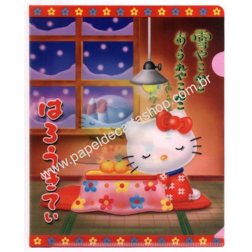 Ano 2003. Pasta L Colecionável Hello Kitty Regional Gotochi Kitty 18