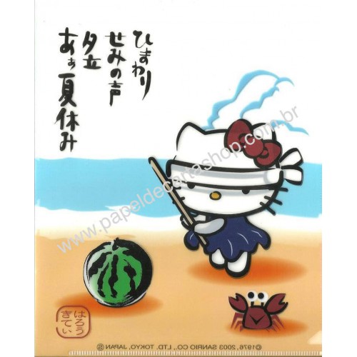 Ano 2003. Pasta L Colecionável Hello Kitty Regional Gotochi Kitty 21