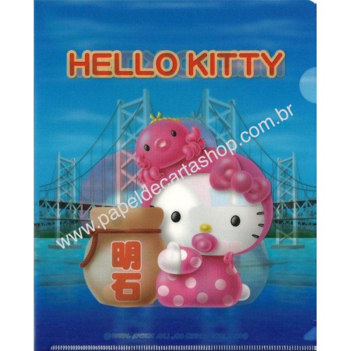 Ano 2003. Pasta L Colecionável Hello Kitty Regional Gotochi Kitty 22
