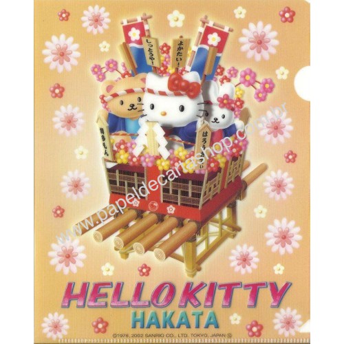 Ano 2002. Pasta L Colecionável Hello Kitty Regional Gotochi Kitty 34