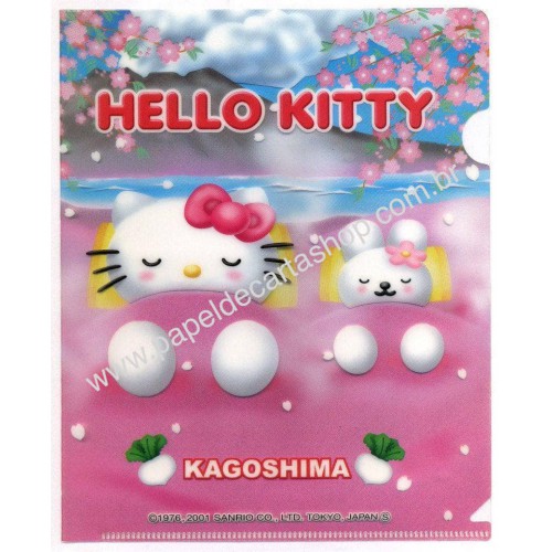 Ano 2001. Pasta L Colecionável Hello Kitty Regional Gotochi Kitty 35