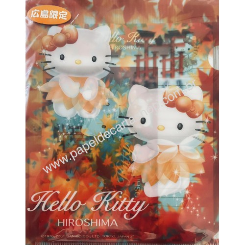 Ano 2001. Pasta L Colecionável Hello Kitty Regional Gotochi Kitty 45