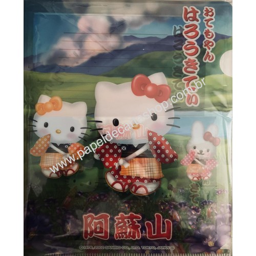 Ano 2002. Pasta L Colecionável Hello Kitty Regional Gotochi Kitty 57