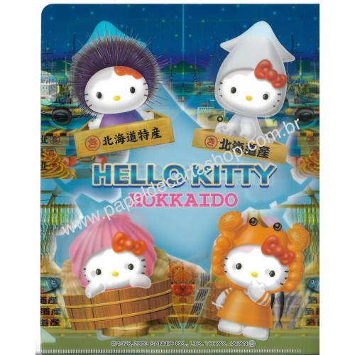 Ano 2003. Pasta L Colecionável Hello Kitty Regional Gotochi Kitty 60