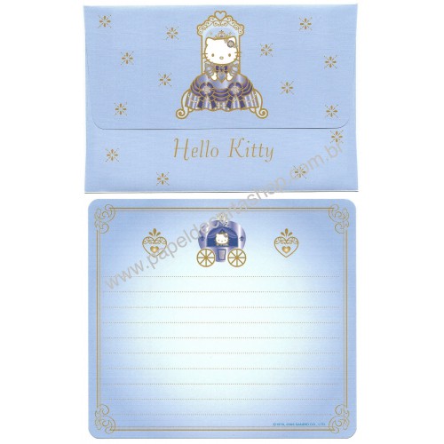 Ano 2003 Kit 2 Conjuntos de Papel de Carta Hello Kitty Princess Sanrio