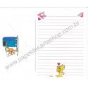 Conjunto de Papel de Carta Garfield Bear - Paws