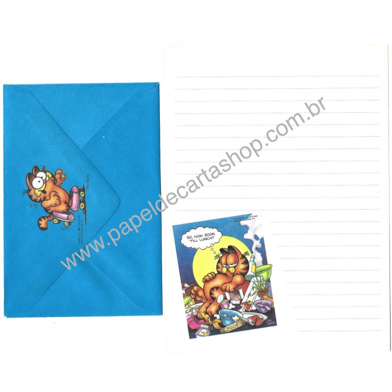 Conjunto de Papel de Carta Avulso Garfield Hungry - Paws