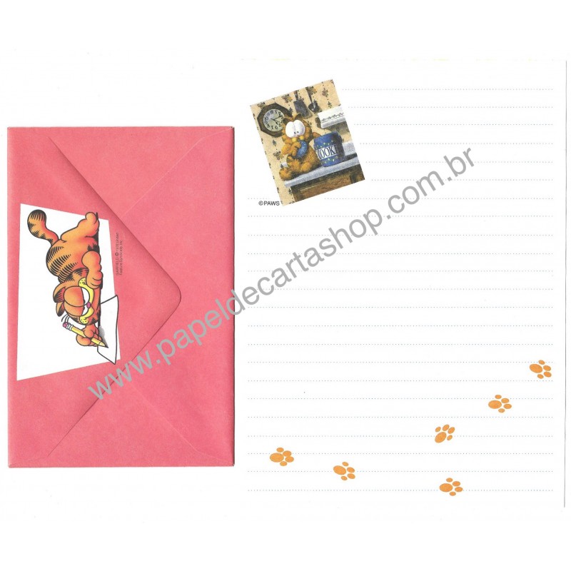 Conjunto de Papel de Carta Avulso Garfield Cookies - Paws