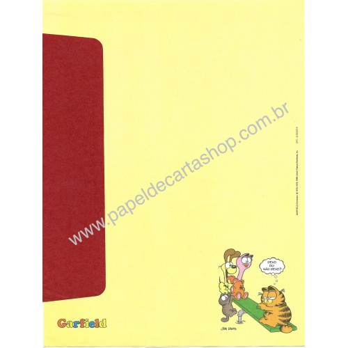 Anos 80. Conjunto de Papel de Carta Garfield N.50005-6