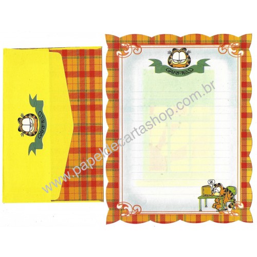 Conjunto de Papel de Carta Garfield History - Paws