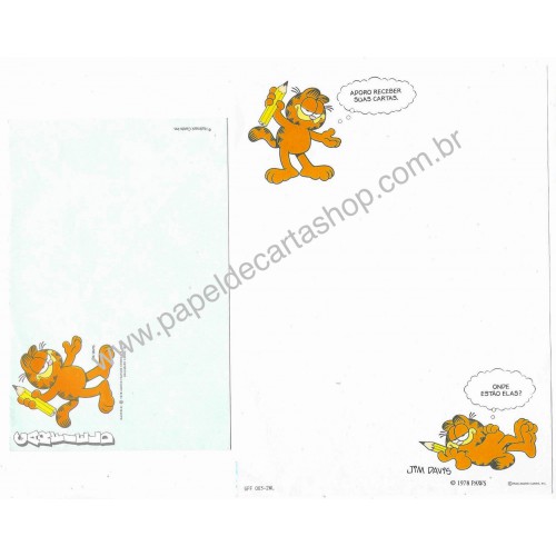 Conjunto de Papel de Carta Garfield CAZ A3 CARDS HALLMARK