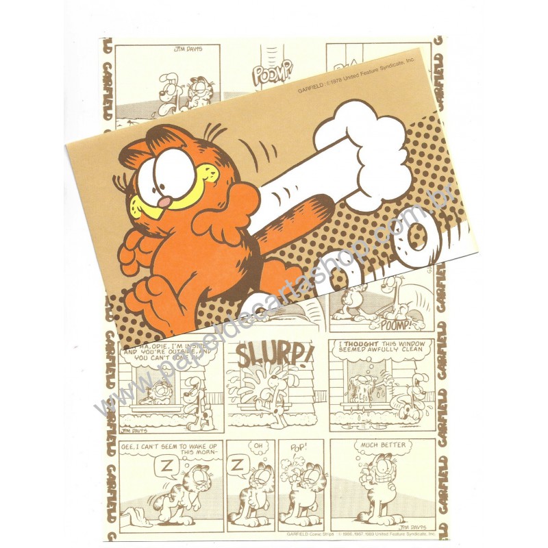 Conjunto de Papel de Carta Garfield Paws JAPAN