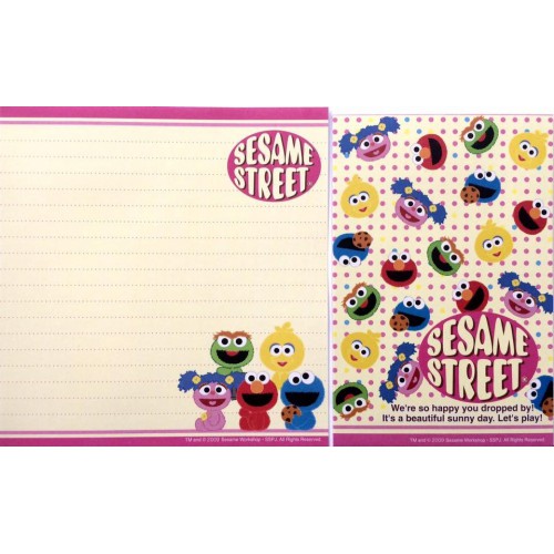 Kit 4 Conjuntos de Papel de Carta Importado Sesame Street