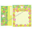 Ano 2001. Conjunto de Papel de Carta Hello Kitty Flamingo Sanrio