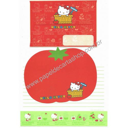 Ano 2004. Conjunto Hello Kitty TOMATOES Sanrio