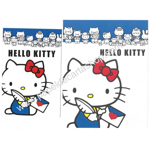 Ano 2010. Conjunto de Papel de Carta Hello Kitty Family Sanrio